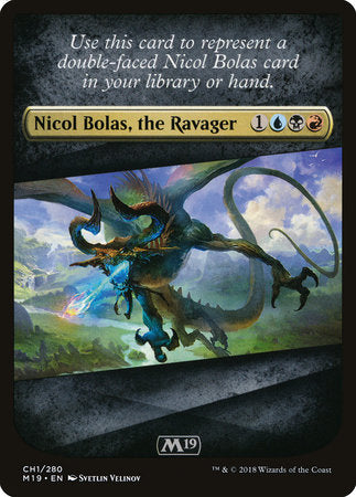 Checklist Card - Core Set 2019 (Nicol Bolas, the Ravager) [Core Set 2019 Tokens] | Rook's Games and More