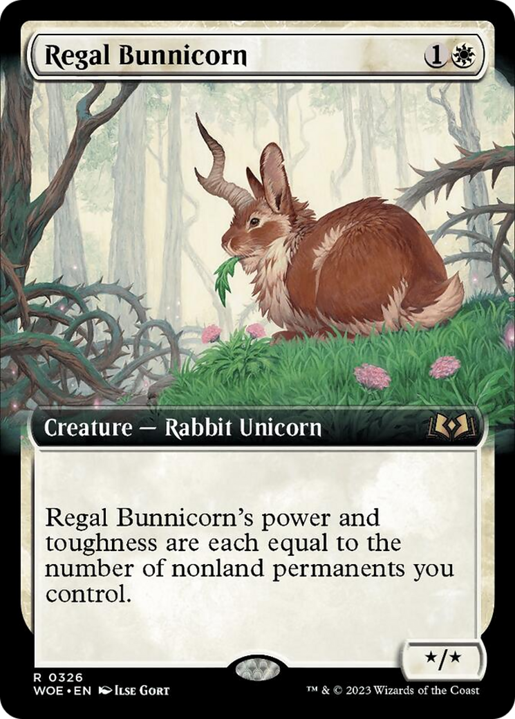 Regal Bunnicorn (Extended Art) [Wilds of Eldraine] | Rook's Games and More