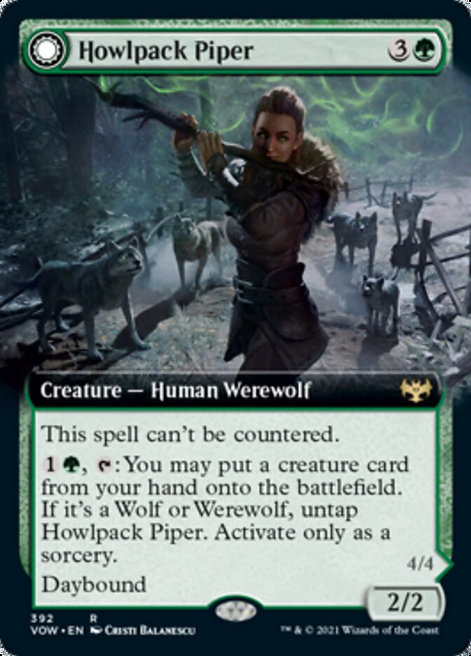 Howlpack Piper // Wildsong Howler (Extended) [Innistrad: Crimson Vow] | Rook's Games and More