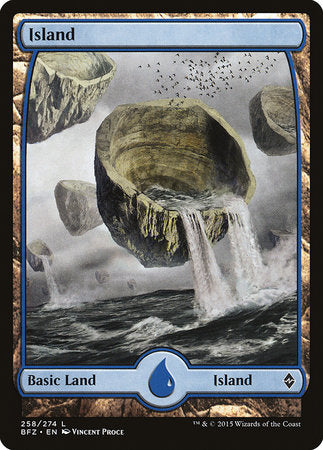 Island (258) - Full Art [Battle for Zendikar] | Rook's Games and More