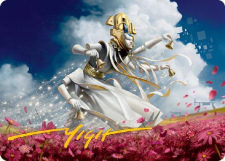 Myojin of Blooming Dawn Art Card (Gold-Stamped Signature) [Kamigawa: Neon Dynasty Art Series] | Rook's Games and More