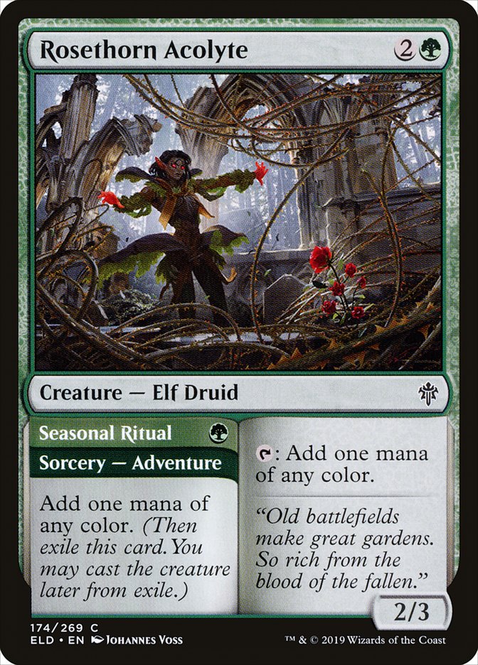 Rosethorn Acolyte // Seasonal Ritual [Throne of Eldraine] | Rook's Games and More