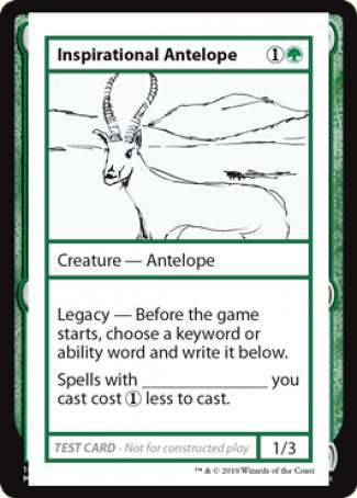 Inspirational Antelope (2021 Edition) [Mystery Booster Playtest Cards] | Rook's Games and More