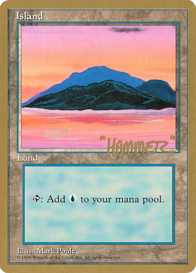 Island (shr369) (Shawn "Hammer" Regnier) [Pro Tour Collector Set] | Rook's Games and More