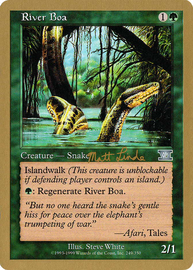 River Boa (Matt Linde) [World Championship Decks 1999] | Rook's Games and More