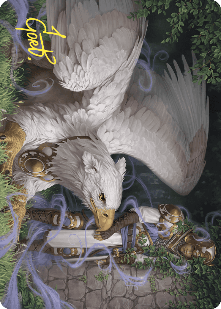 Dutiful Griffin Art Card (Gold-Stamped Signature) [Wilds of Eldraine Art Series] | Rook's Games and More