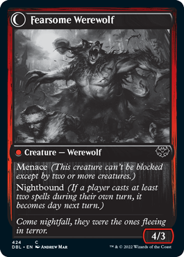 Fearful Villager // Fearsome Werewolf [Innistrad: Double Feature] | Rook's Games and More