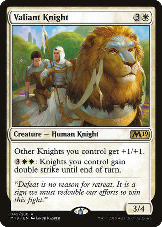 Valiant Knight [Core Set 2019] | Rook's Games and More
