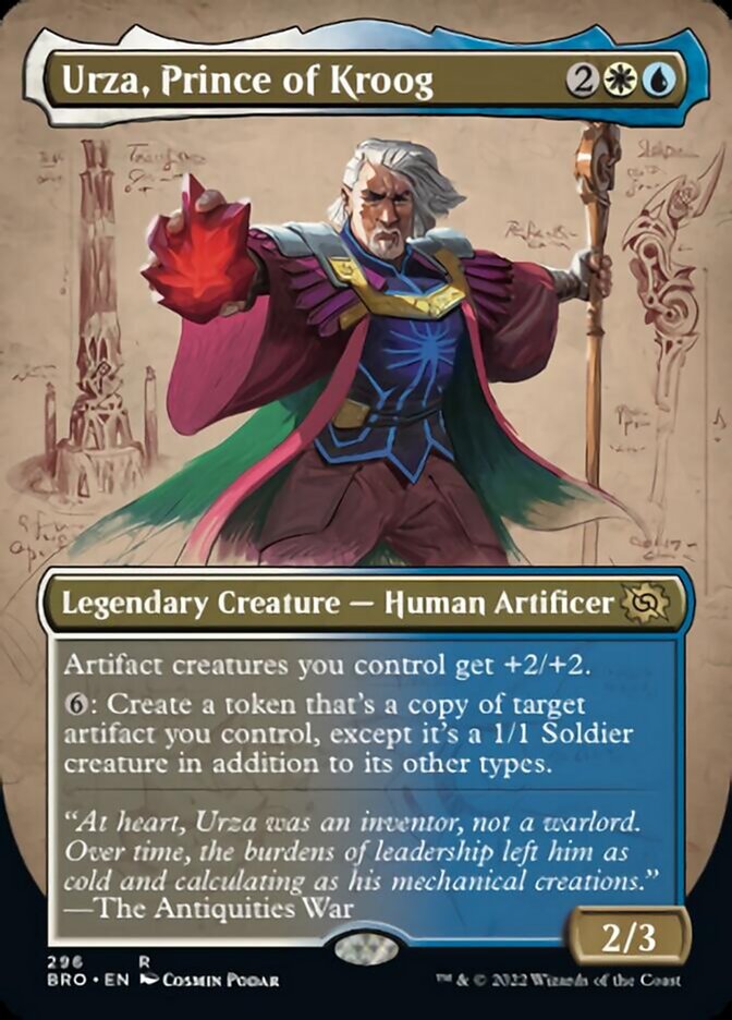 Urza, Prince of Kroog (Borderless Alternate Art) [The Brothers' War] | Rook's Games and More