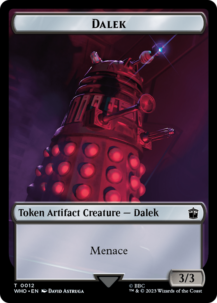 Dalek // Food (0025) Double-Sided Token [Doctor Who Tokens] | Rook's Games and More