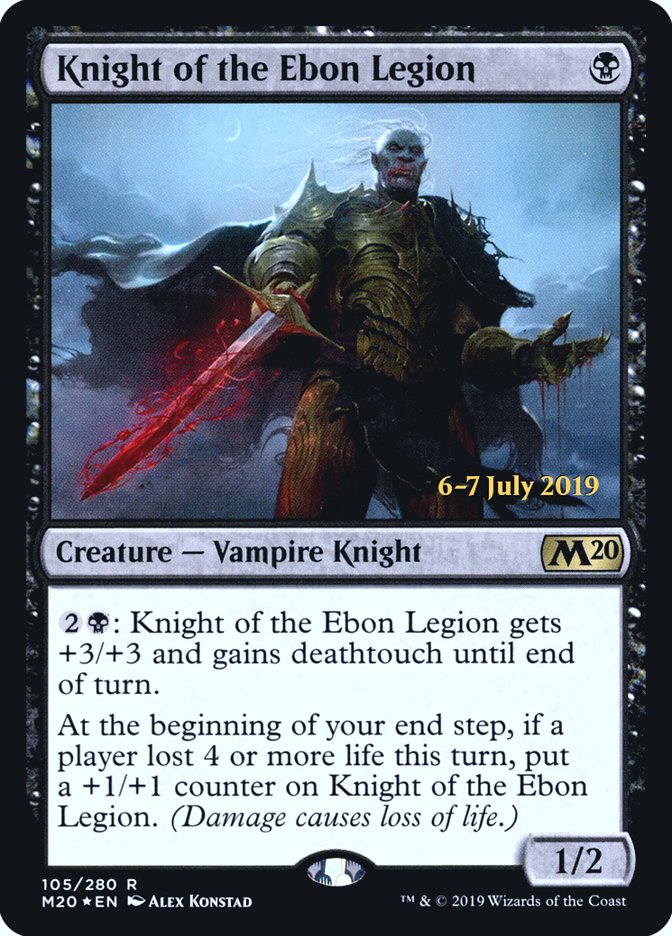 Knight of the Ebon Legion  [Core Set 2020 Prerelease Promos] | Rook's Games and More