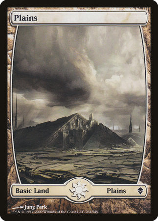 Plains (231) - Full Art [Zendikar] | Rook's Games and More