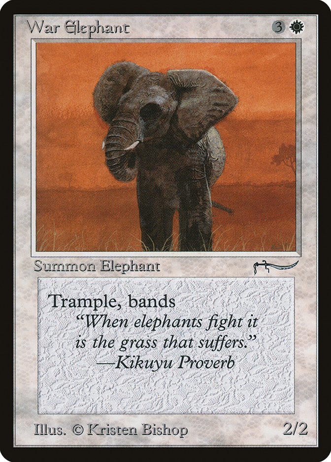 War Elephant (Dark Mana Cost) [Arabian Nights] | Rook's Games and More