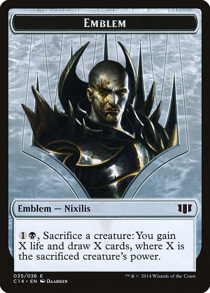 Ob Nixilis of the Black Oath Emblem // Zombie (016/036) Double-sided Token [Commander 2014 Tokens] | Rook's Games and More