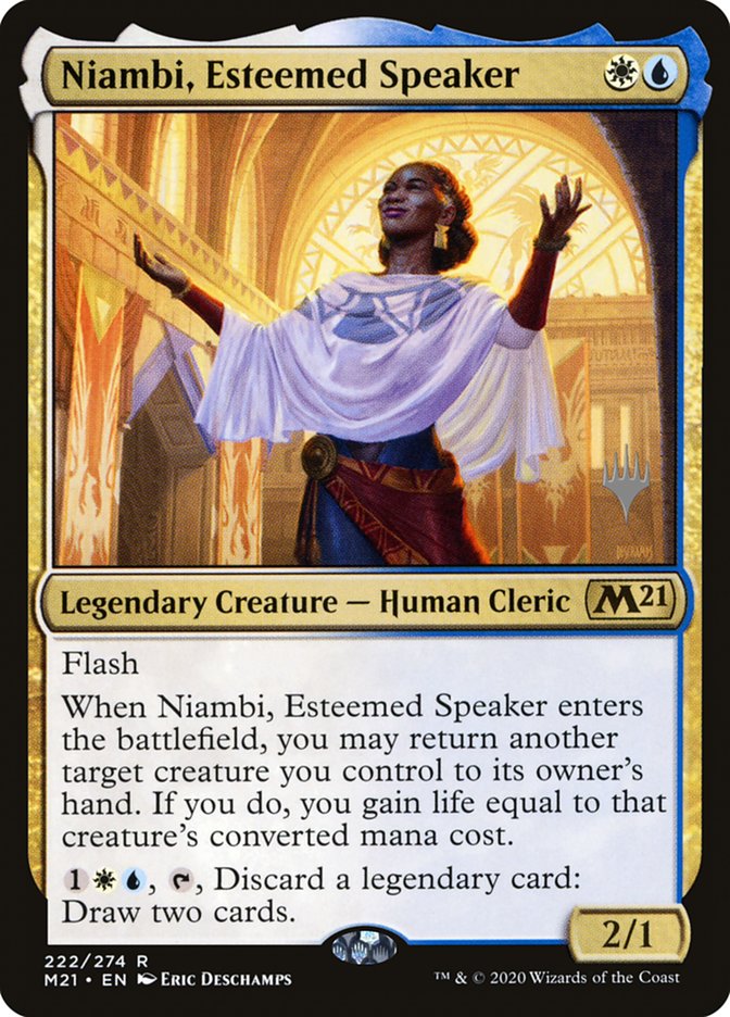 Niambi, Esteemed Speaker (Promo Pack) [Core Set 2021 Promos] | Rook's Games and More