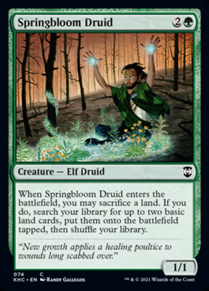 Springbloom Druid [Kaldheim Commander] | Rook's Games and More