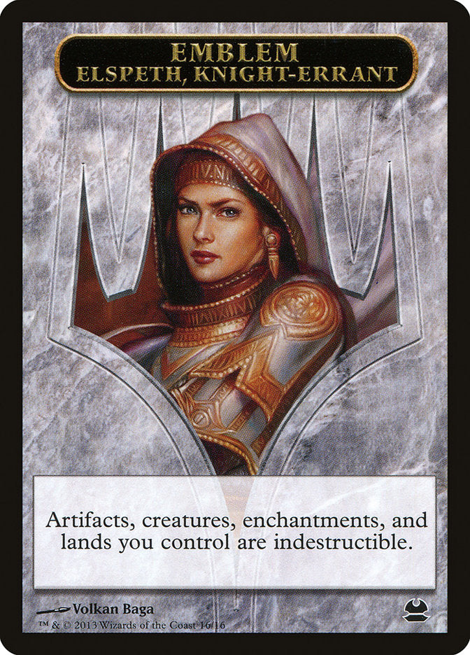 Elspeth, Knight-Errant Emblem [Modern Masters Tokens] | Rook's Games and More