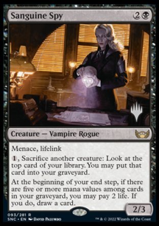 Sanguine Spy (Promo Pack) [Streets of New Capenna Promos] | Rook's Games and More