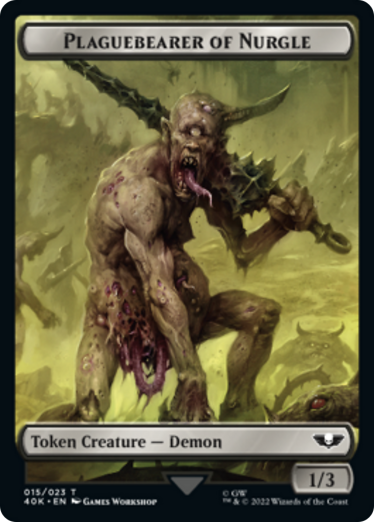 Spawn // Plaguebearer of Nurgle (Surge Foil) [Universes Beyond: Warhammer 40,000 Tokens] | Rook's Games and More