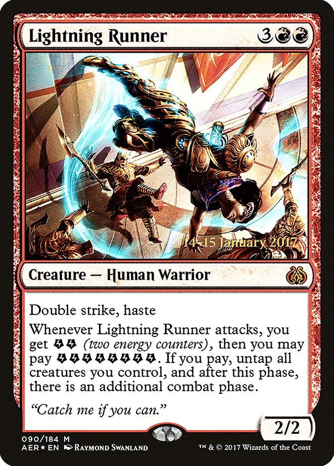 Lightning Runner  [Aether Revolt Prerelease Promos] | Rook's Games and More