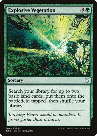 Explosive Vegetation [Commander 2018] | Rook's Games and More