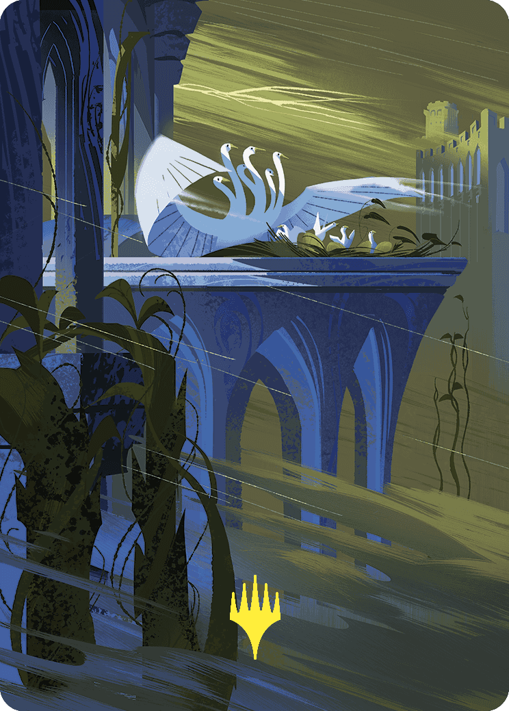 Doubling Season Art Card (Gold-Stamped Planeswalker Symbol) [Wilds of Eldraine Art Series] | Rook's Games and More