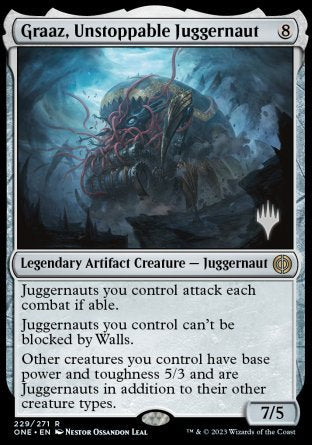 Graaz, Unstoppable Juggernaut (Promo Pack) [Phyrexia: All Will Be One Promos] | Rook's Games and More