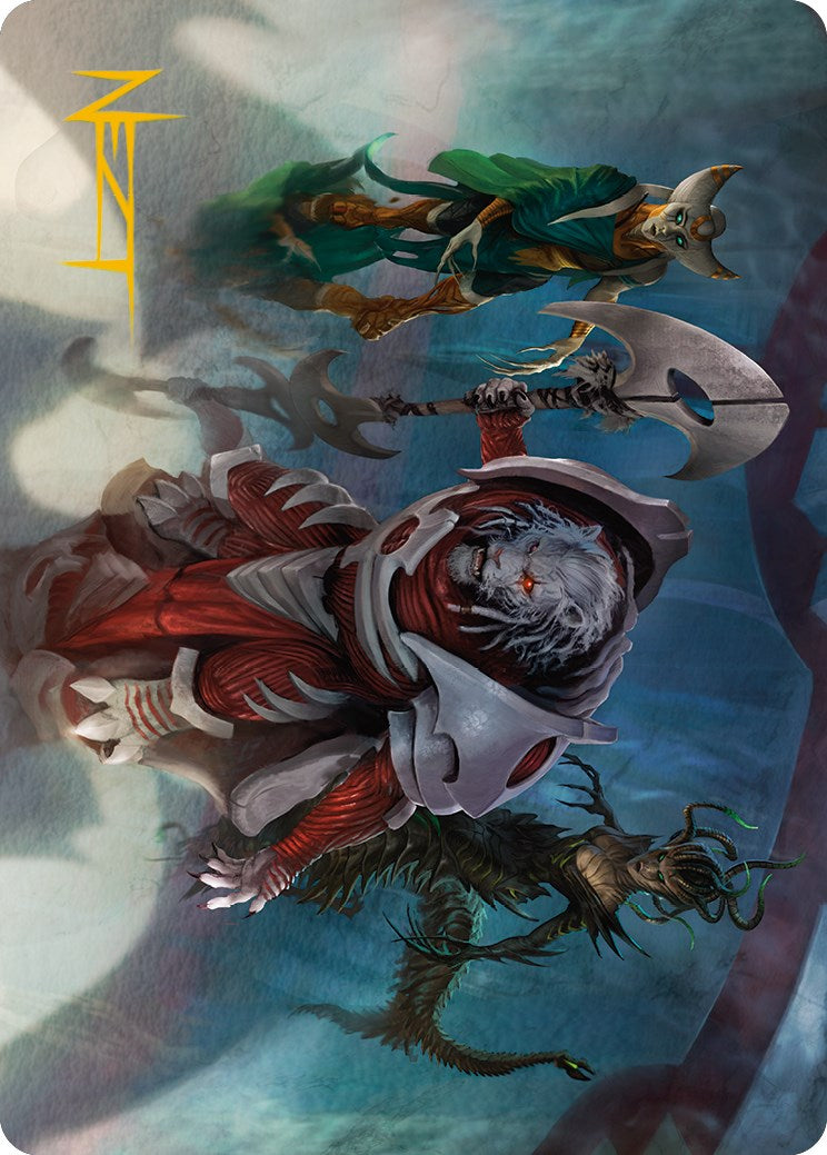 Norn's Decree Art Card (Gold-Stamped Signature) [Phyrexia: All Will Be One Art Series] | Rook's Games and More