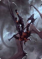 Burning-Rune Demon Art Card [Kaldheim: Art Series] | Rook's Games and More
