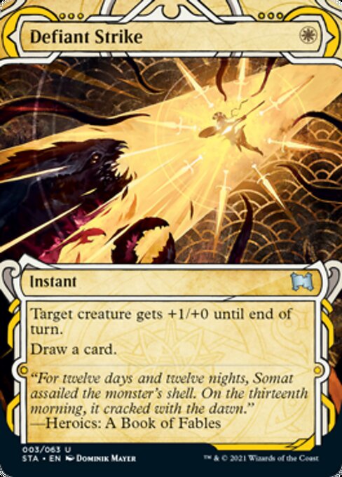 Defiant Strike (Etched Foil) [Strixhaven Mystical Archive] | Rook's Games and More