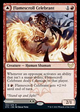 Flamescroll Celebrant // Revel in Silence [Strixhaven: School of Mages] | Rook's Games and More