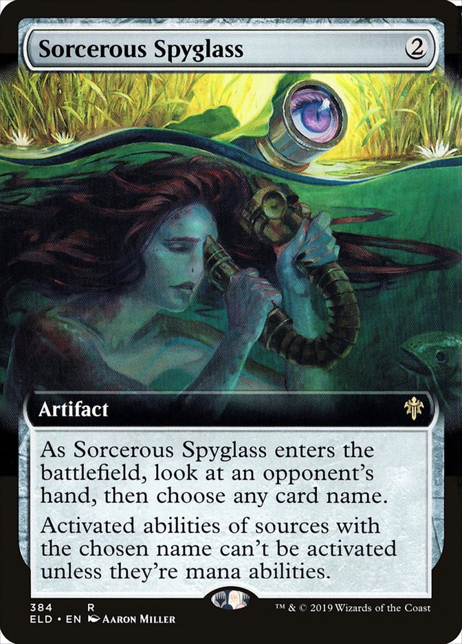 Sorcerous Spyglass (Extended Art) [Throne of Eldraine] | Rook's Games and More