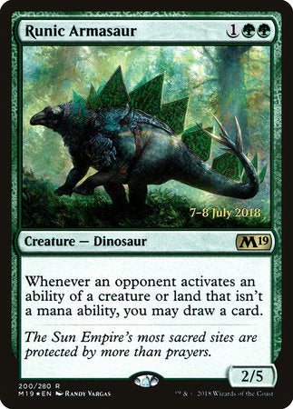 Runic Armasaur [Core Set 2019 Promos] | Rook's Games and More