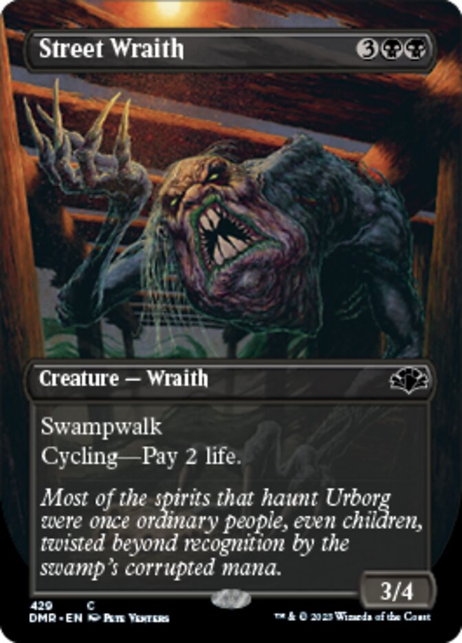 Street Wraith (Borderless Alternate Art) [Dominaria Remastered] | Rook's Games and More