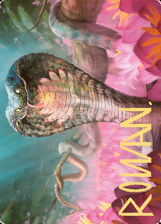 Lotus Cobra Art Card (Gold-Stamped Signature) [Zendikar Rising Art Series] | Rook's Games and More