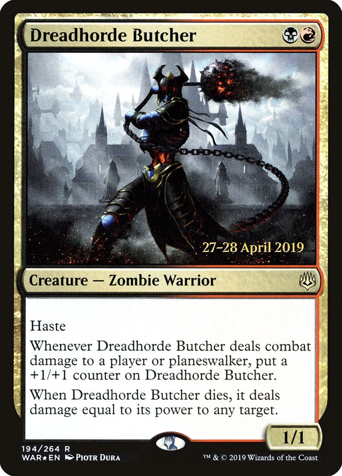 Dreadhorde Butcher  [War of the Spark Prerelease Promos] | Rook's Games and More