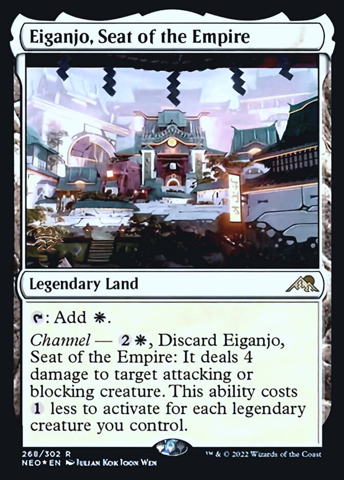 Eiganjo, Seat of the Empire [Kamigawa: Neon Dynasty Prerelease Promos] | Rook's Games and More