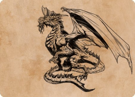 Ancient Silver Dragon Art Card (47) [Commander Legends: Battle for Baldur's Gate Art Series] | Rook's Games and More