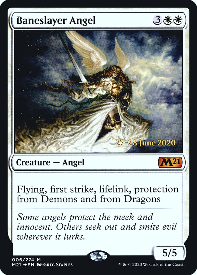 Baneslayer Angel  [Core Set 2021 Prerelease Promos] | Rook's Games and More