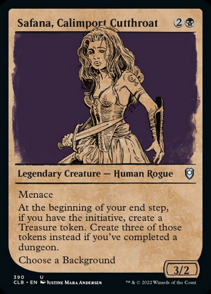 Safana, Calimport Cutthroat (Showcase) [Commander Legends: Battle for Baldur's Gate] | Rook's Games and More