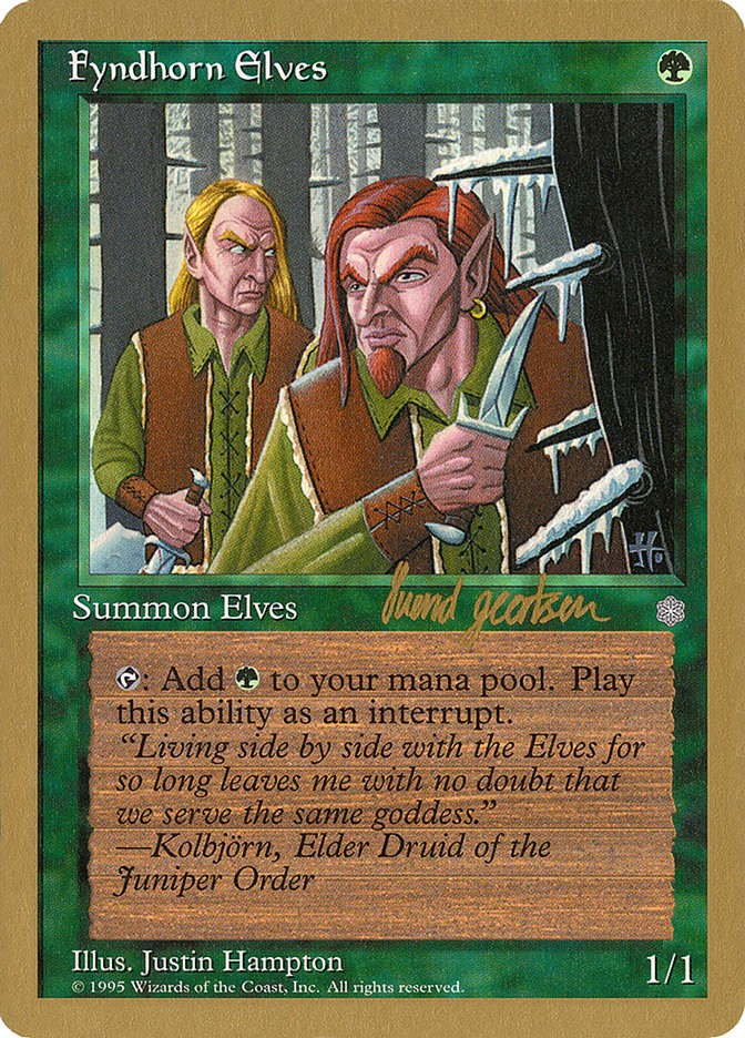 Fyndhorn Elves (Svend Geertsen) [World Championship Decks 1997] | Rook's Games and More