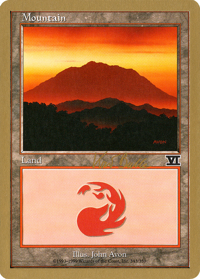 Mountain (kb343) (Kai Budde) [World Championship Decks 1999] | Rook's Games and More