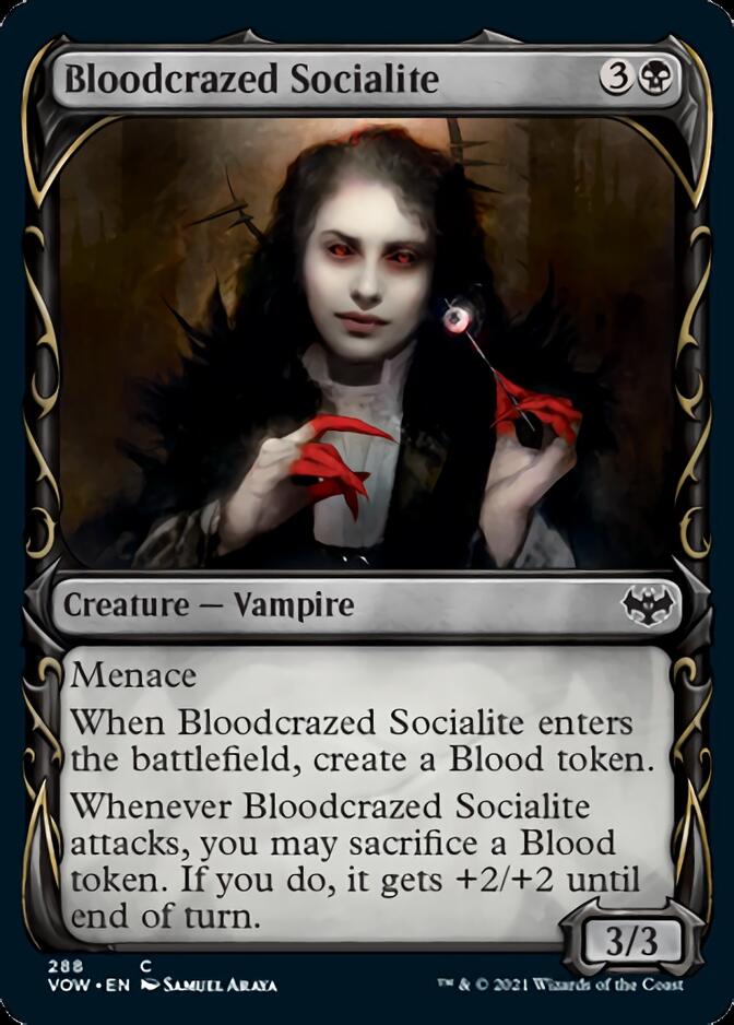 Bloodcrazed Socialite (Showcase Fang Frame) [Innistrad: Crimson Vow] | Rook's Games and More