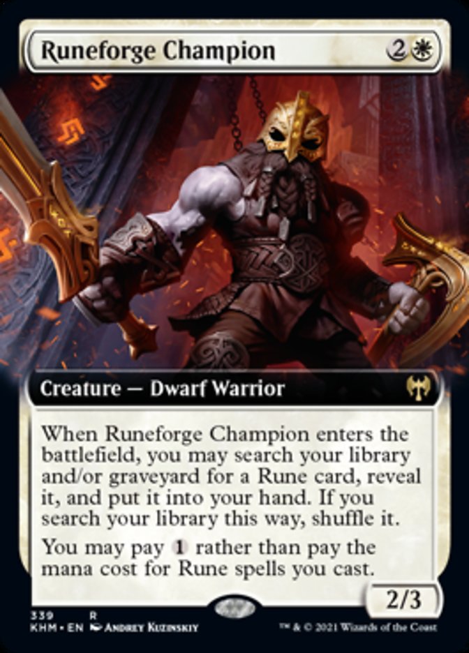 Runeforge Champion (Extended Art) [Kaldheim] | Rook's Games and More