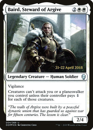 Baird, Steward of Argive [Dominaria Promos] | Rook's Games and More