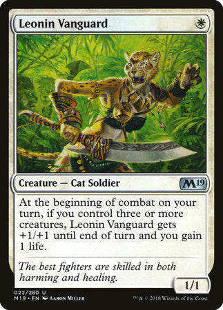 Leonin Vanguard [Core Set 2019] | Rook's Games and More