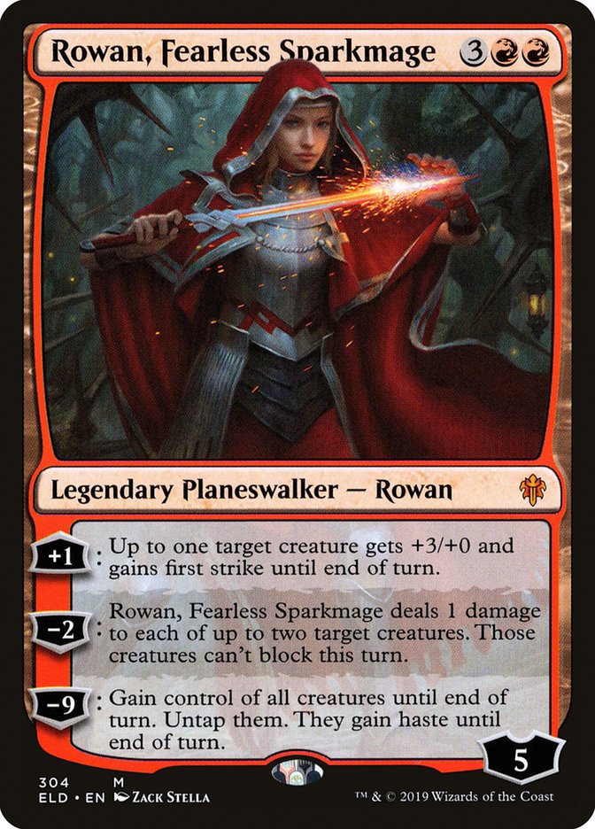 Rowan, Fearless Sparkmage [Throne of Eldraine] | Rook's Games and More