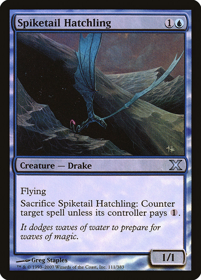 Spiketail Hatchling (Premium Foil) [Tenth Edition] | Rook's Games and More