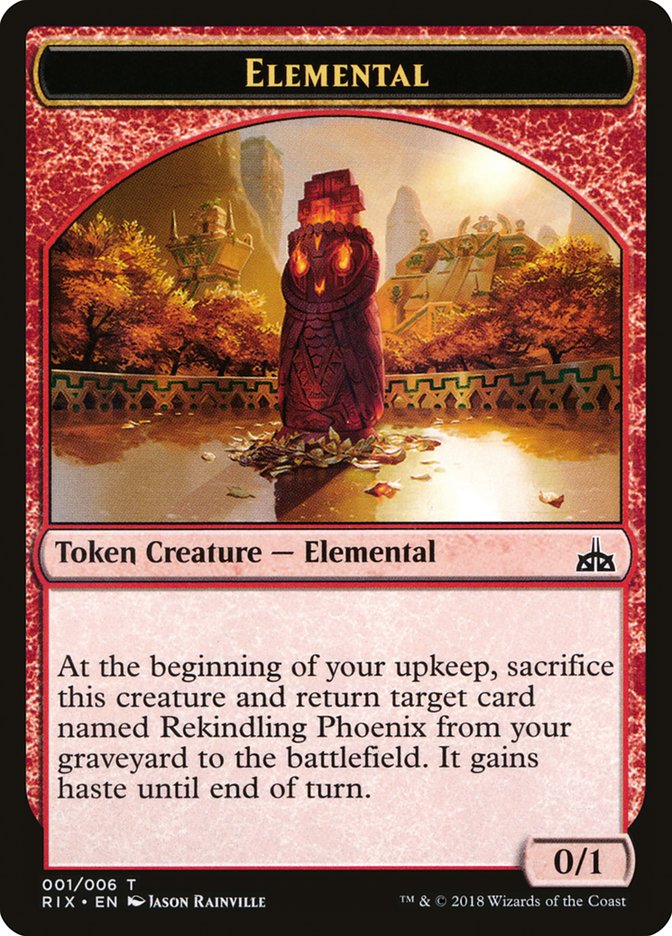 Elemental (001/006) [Rivals of Ixalan Tokens] | Rook's Games and More