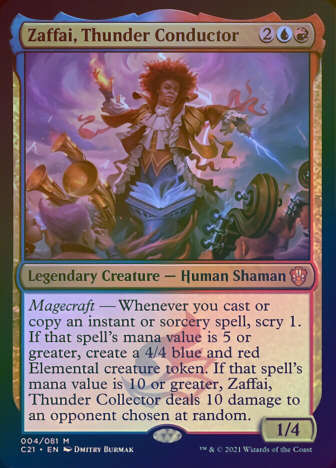 Zaffai, Thunder Conductor (Display Commander) [Commander 2021] | Rook's Games and More